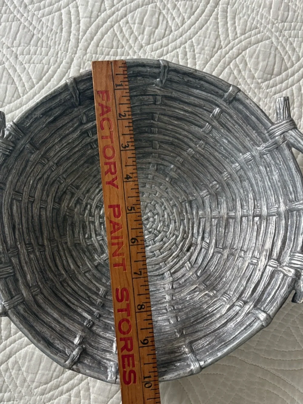 Mariposa Basket Serveware Woven Large Bowl Cast Aluminum